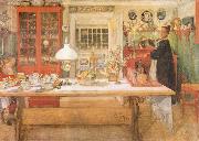 Carl Larsson Just a Sip painting